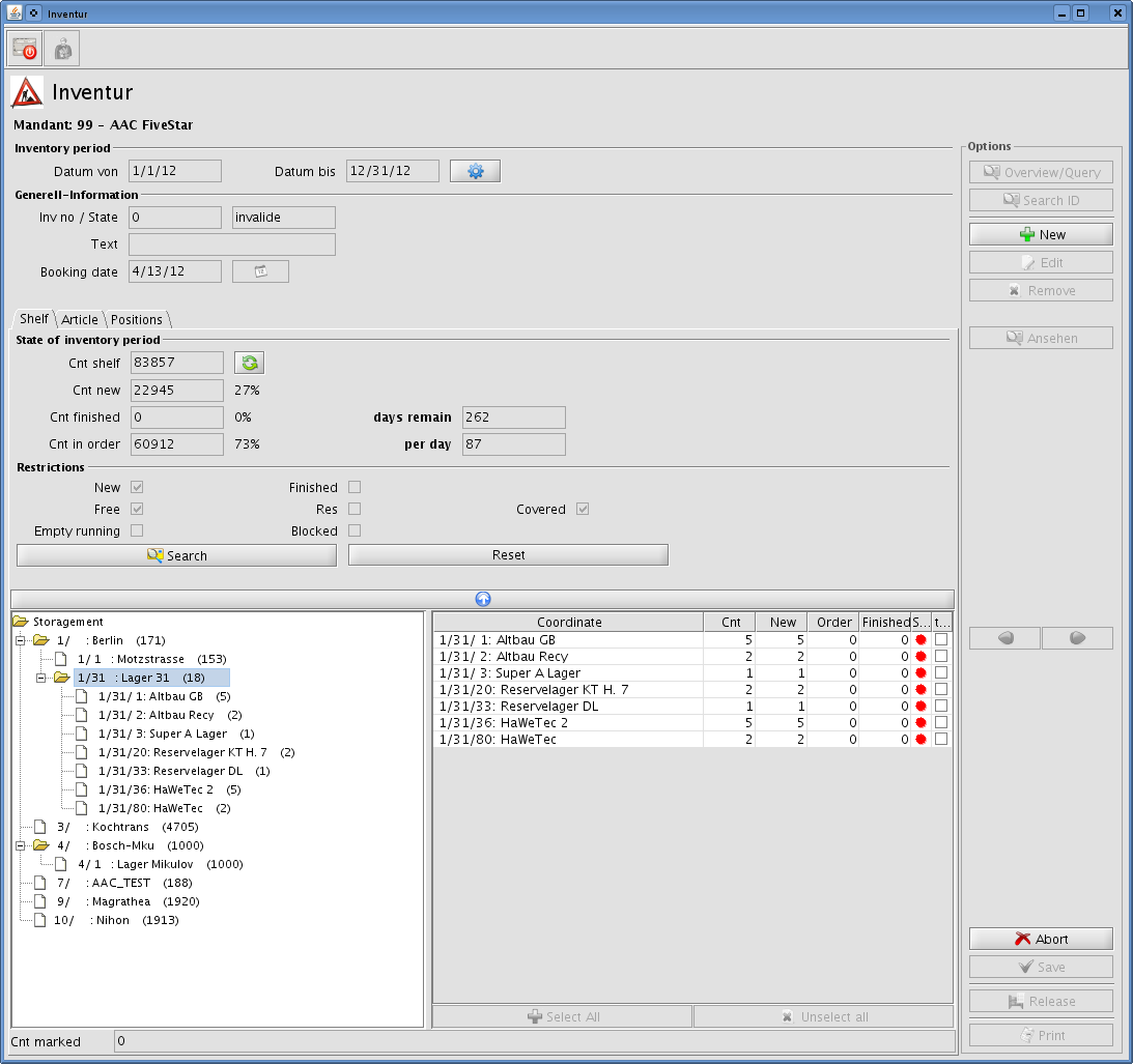 Inventory management GUI